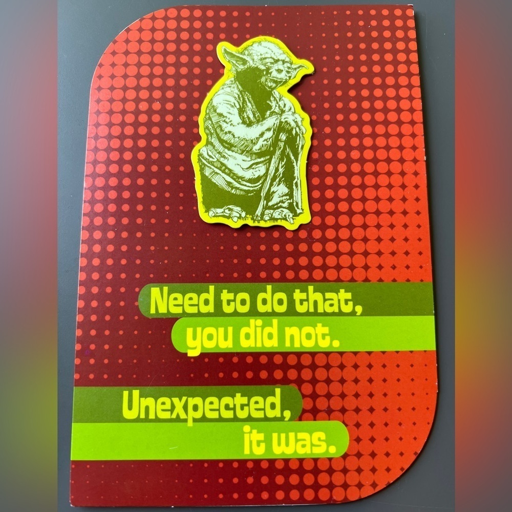 Star Wars Yoda Thank You Card